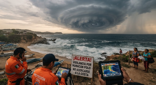 Huracán Polo mantiene vigilancia sobre el Pacífico mexicano