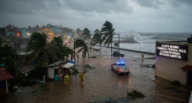 Tormenta tropical Polo mantiene en alerta a varios estados de México