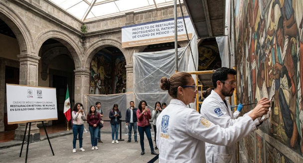Ciudad de México protegerá tres murales históricos con un proyecto de restauración de la UNAM